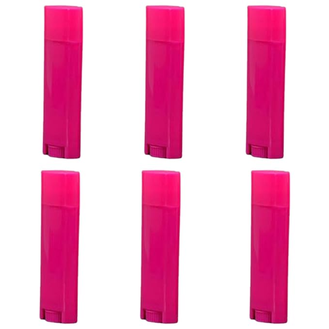 5ml 100Pcs Empty Oval Deodorant Lip balm Tubes Containers Twist-up Refillable Containers for Lipstick,Chapstick,Homemade Lip balm,DIY Deodorants(Hot Pink)