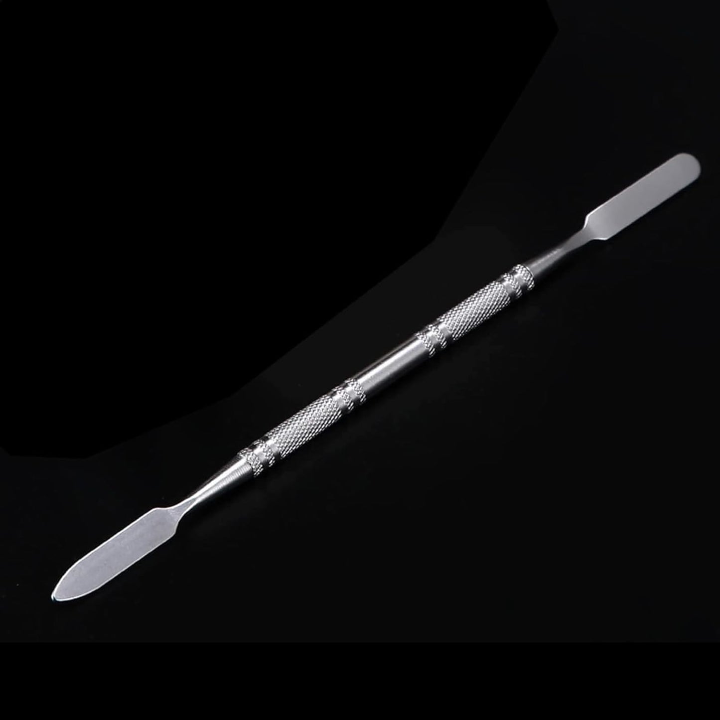 2 Pcs Resin Nail Palette Nail Polish Palette Nail Art Palette with Stainless Stirring Rod (Gray and Purple)