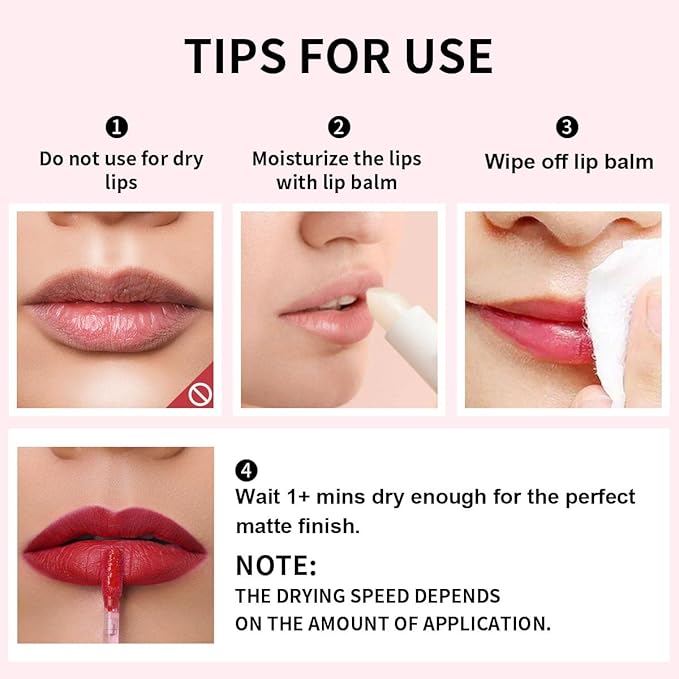 Oulac Matte Liquid Pink Nude Lipstick for Women, Long Lasting Lipstick Waterproof Lip Stain, No Transfer, Creamy High Pigmented Formula with Rose Oil, Vegan & Cruelty-Free, Pink Nude M12