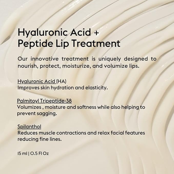Alfie Hyaluronic Acid Lip Booster -Natural Flavor -15ml/0.5 Fl. Oz -Peptide Lip Treatment -Lip Plumper and Filler -Lip Serum and Moisturizer -Lip Volume Hydrating Treatment -Vegan Friendly, Non-Toxic