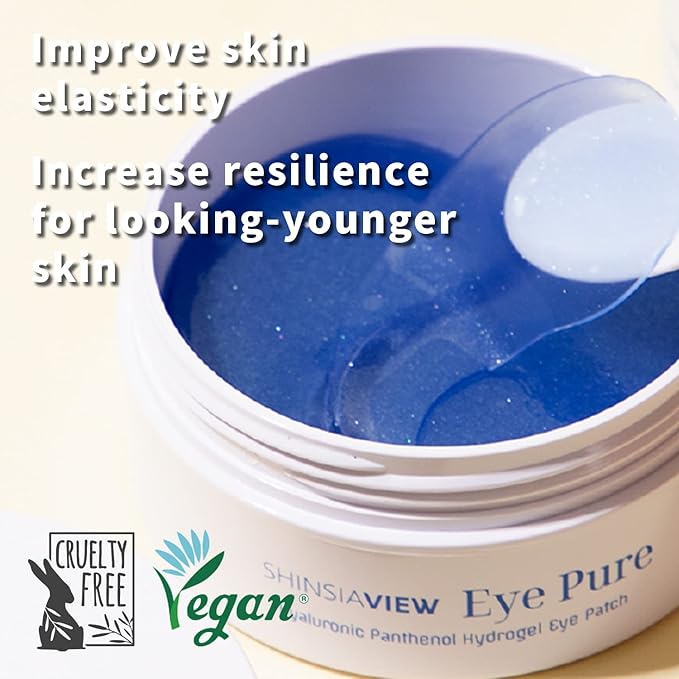 Hyaluronic Panthenol Under Eye Patches Vegan Firming Eye Gel Mask for Wrinkle, Puffy Eye, Dark Circle Treatment 30 Pairs