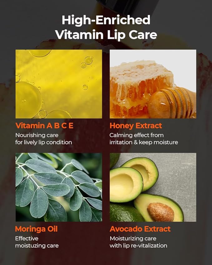 GRAFEN Triple Color Lip Balm Coral Red 0.13 oz | Tinted Lip Balm for Men | Korean Lip Butter Triple Layers of Lip Care & Coloring | Metal Container & Magnetic Cover.