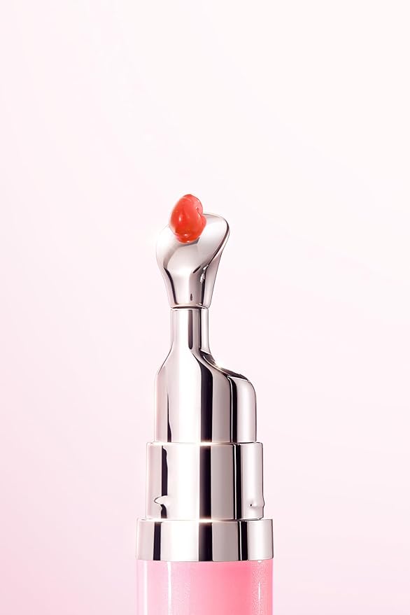 Hydrating Brightening Lip Serum, Nourishing Hydration Tinted Lip Stain, Plumping Lip Gloss with Polypeptide Squalane (02 Coral Rose)