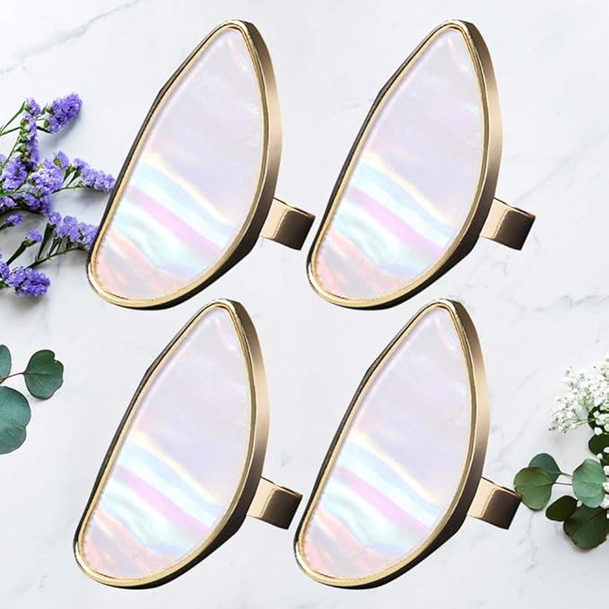 4pcs Ring Palette Nail Art Palette Blending Palette Pigment Palette Lip Color Palette Foundation Palette Rings Tools Manicure Palette Color Display Plate Mix Decorate Nail Set