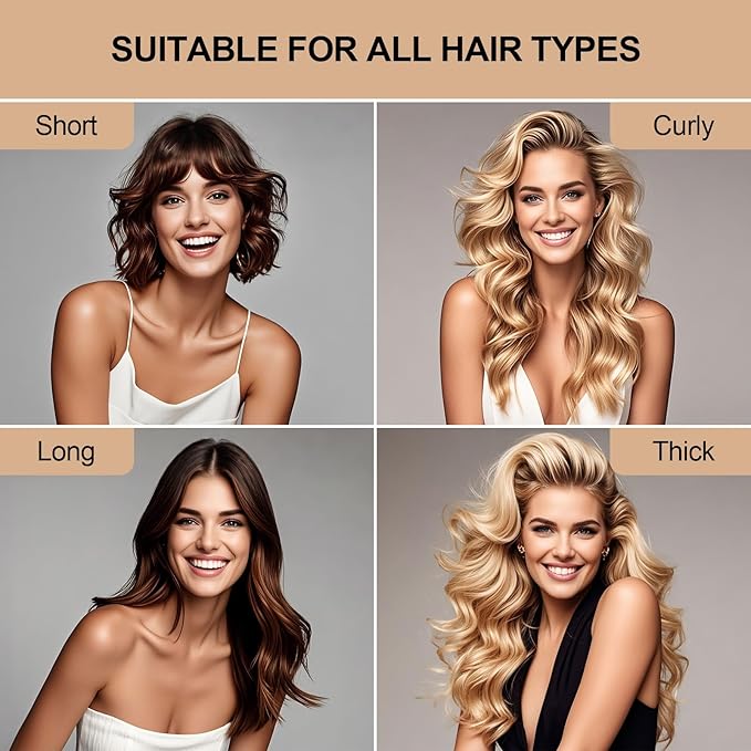 Heatless Curls Overnight Set - Jumbo Overnight Hair Curlers to Sleep In, Soft Velvet Hair Rollers for Women, No Damage Curls Styling Tools 3pcs