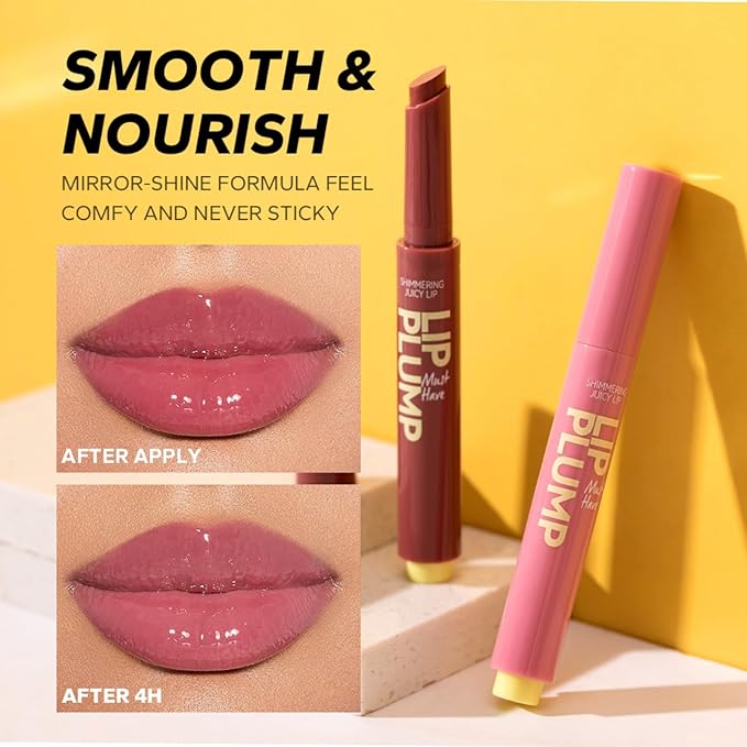 MAEPEOR Hydrating Lip Plumper 12 Colors Moisturizing Shiny Juicy Lip Balm Long Lasting Nourishing Lip Pluming Balm(Color 01)
