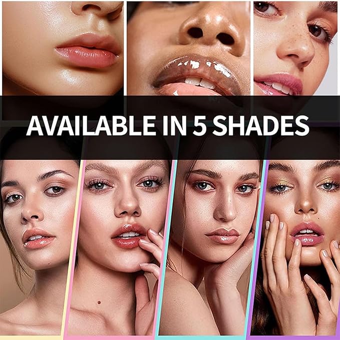 Hydrating Lip Glow Oil, Lip Oil Gloss Transparent Toot Tinted Nourishing Long Lasting Repairing Lightening Lip Lines (ALOE) 0.2 OZ