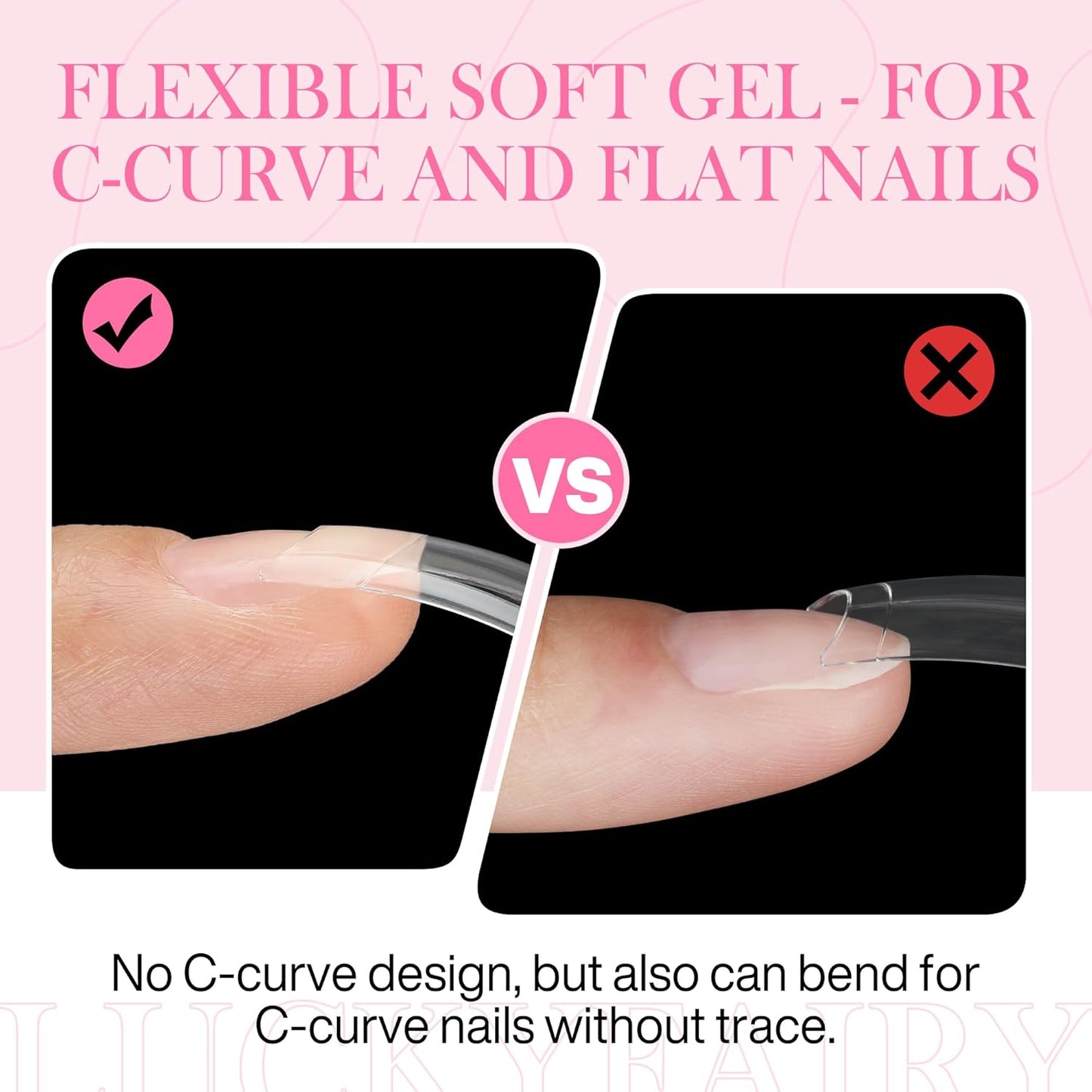 Half Cover Duck Nail Tips 504 Pcs Duck Press on Nails Clear Soft Gel Short Duck Nail Tips 11 Sizes Wide French False Nails for Acrylic Nails Professional for Y2K Art Salon