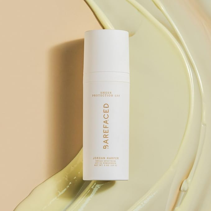 Barefaced Sheer Protection SPF 50+ – Broad-Spectrum Face Sunscreen for women with Zinc Oxide, Niacinamide & Hyaluronic Acid – Oil-Free UV Protection, Hydration & Anti-Aging with Universal Tint (60ml)
