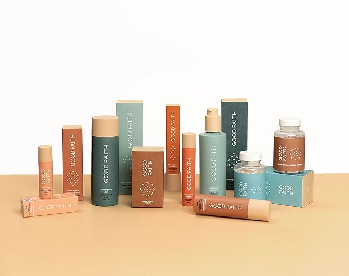 Good Faith - GOOD + Glowing Set - Brightening Skincare Value Kit - 3pcs Exfoliating Toner, Brightening Serum, Softening Moisturizer - Vegan - Cruelty Free