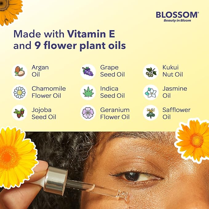 Blossom All Natural Organic Cruelty Free Moisturizing Eye Serum with Essential Oils, Infused with Real Flowers, Made in USA, 0.5 fl. oz., Summer Breeze