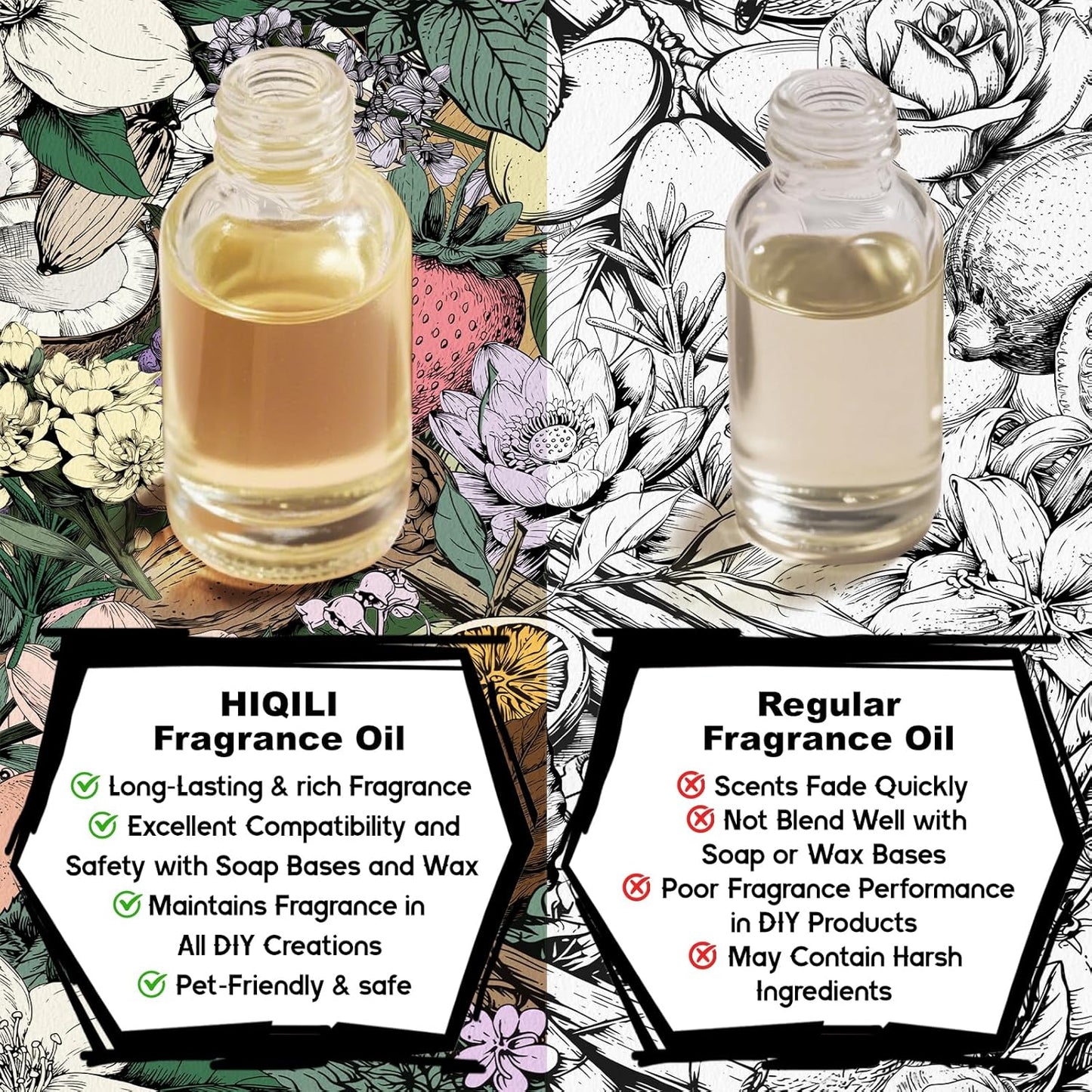 HIQILI Geranium Fragrance Oil for Home Diffuser, Relaxation, Essential Oil for Candle & Soap Making, Long-Lasting Scents, Car Freshies - 1 Fl Oz