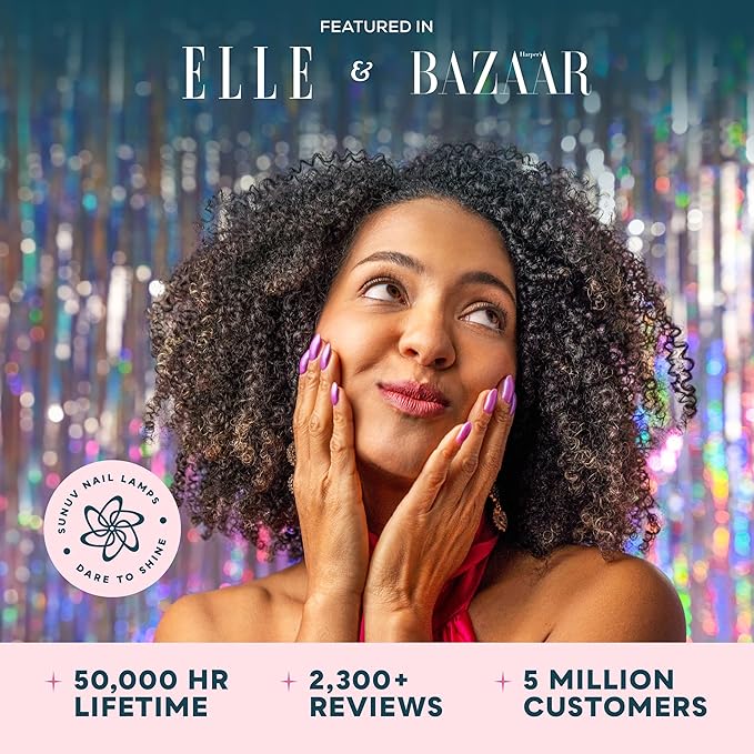 SUNUV UV LED Nail Lamp, UV Light for Nails Compatible with All Gel Polish, 36 LEDs with 4 Timer Settings, LCD Display for Home Salon SUN4 Black