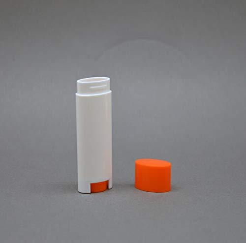 5ml 25Pcs Empty Oval Deodorant Lip balm Tubes Containers Twist-up Refillable Containers for Lipstick,Chapstick,Homemade Lip balm,DIY Deodorants(Pink White)