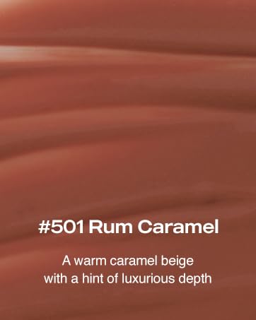 Gleam Glow Lip and Cheek Tint, Hydrating Korean Cream Blush with Long-Lasting Wear, Buildable with Radiant Finish, Rum Caramel 501, 0.15 oz