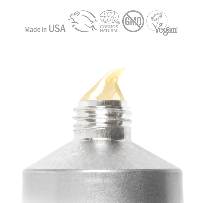 Hurraw! Balmtoo Squeezable Balm, Unscented: Thick and ultra-moisturizing for anywhere application. Body, face, lips, neck, fingers, toes. 1 tube = 7 sticks of lip balm. Natural, Organic. Made in USA