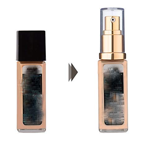 2Pack Foundation Pump Compatible with Maybelline Fit Me Liquid Foundation Makeup (Gold+Black)