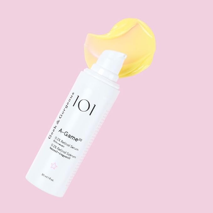 Geek & Gorgeous A-Game 20 – 0.2% Retinal Serum – Advanced Anti-Aging Vitamin A Night Serum – Reduces Wrinkles, Smooths Skin & Boosts Collagen – For Experienced Retinoid Users – 1 oz