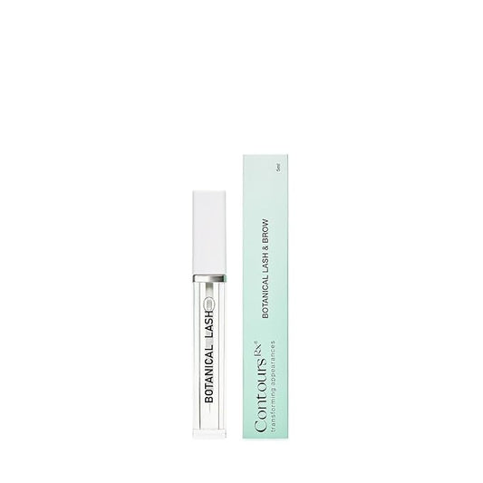 Contours Rx Botanical Lash & Brow Enhancing Serum – Organic, Drug-Free Growth Formula with Peptides & Botanicals – Strengthens, Hydrates & Nourishes – 5ml