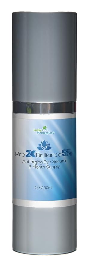 Pro 2x Brilliance SF + Serum - Anti Aging Eye Serum - 2 Month Supply - Rapidly Reduce Appearance of Dark Circles & Puffiness - Exfoliating Vitamin C Serum to Rejuvenate Skin - Aid Skin Cell Renewal