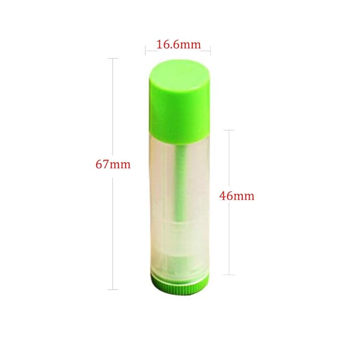 5ml 50 Pcs Empty Clear Lip Balm Tubes Containers with Twist Bottom and Multi Color Caps for Making Lip Balm,DIY Cosmetic Tubes