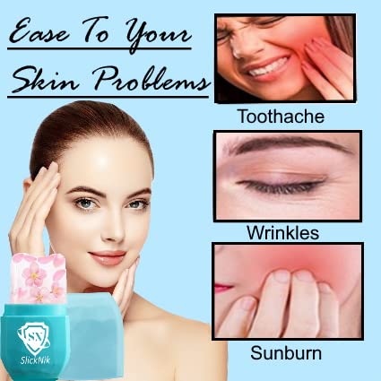 Ice Roller for Face & Eye Puffiness Relief - Enhance Your Natural Glow with Face Ice Roller, Ice Mold for Face with New Leak-Proof Design, Reusable Ice Face Roller-Gift for Women