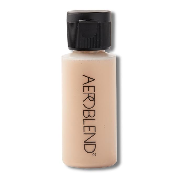 AEROBLEND Airbrush Foundation Makeup (N45) Professional, Water-Based, Buildable, Long-wearing, For all skin types, 1 oz
