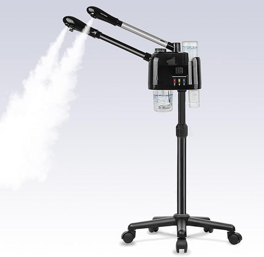 Hot and Cold Facial Steamer Professional Facial Steamer on Wheels for Esthetician Facial Deep Cleaning
