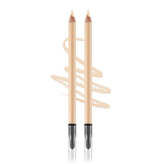 2pcs Concealer Pencil with Sponge,Full Coverage,Waterproof Under Eye Concealer Stick for Dark Circles,Blemishes,Aging Spots,Acne,Freckles