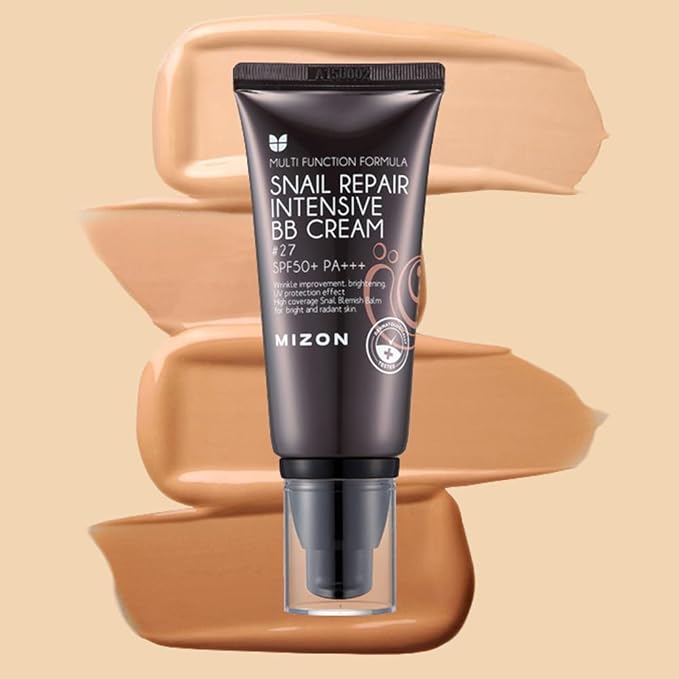 MIZON Snail Repair Blemish Balm, Multifunctional BB Cream with Snail Mucus Filtrate, Skin Care and Makeup Coverage, Strenghtens Skin Elasticity, Improves Fine Wrinkles (#31)