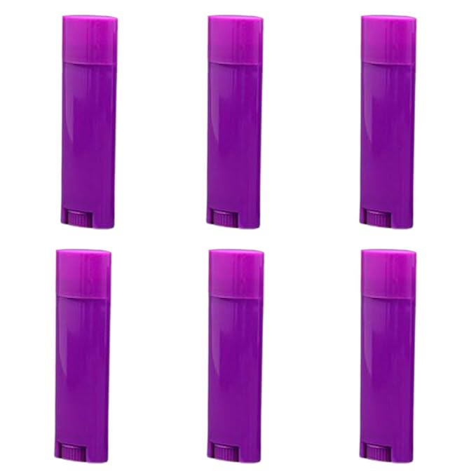 5ml 50Pcs Empty Oval Deodorant Lip balm Tubes Containers Twist-up Refillable Containers for Lipstick,Chapstick,Homemade Lip balm,DIY Deodorants(Purple)