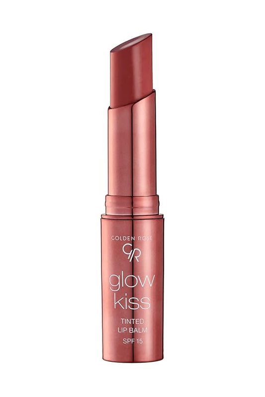 Golden Rose Cosmetics Glow Kiss Tinted Lip Balm with SPF15, Vegan Formula (Vanilla Latte)