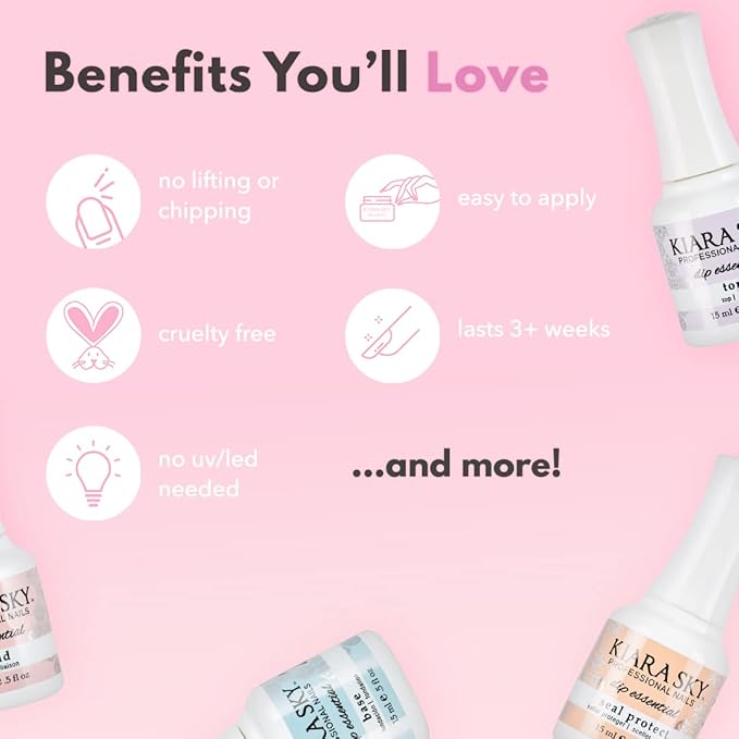 Kiara Sky Long Lasting Nail Dip Powder Pink Tones 1 oz, Flower Child