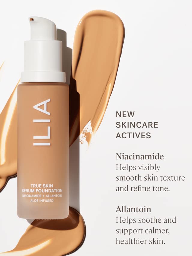 ILIA - True Skin Serum Foundation | Non-comedogenic, Cruelty-Free, Vegan, Weightless Feel, Buildable Coverage, Safe For Sensitive Skin (Sardinia SF10.5)