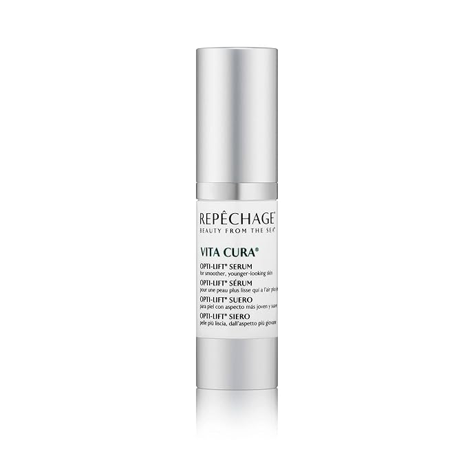 Repechage Vita Cura Opti-Lift Serum - Anti Aging Eye Contour Lifting Effect to Smooth Out Look of Wrinkles and Crow's Feet with Almond Protein, Seaweed Extracts, and Peptides, 15ml /0.5fl oz.
