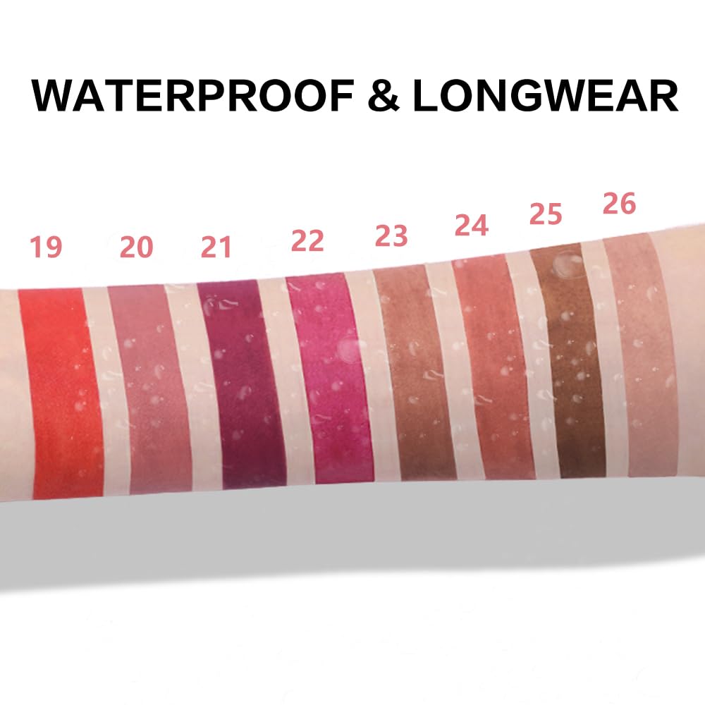 BINGBRUSH Matte Lip Crayon Set – Longwear, Waterproof, Velvet Finish, Built-in Sharpener, Smooth Lip Liner & Gloss (23#+24#, 2 Count (Pack of 1))
