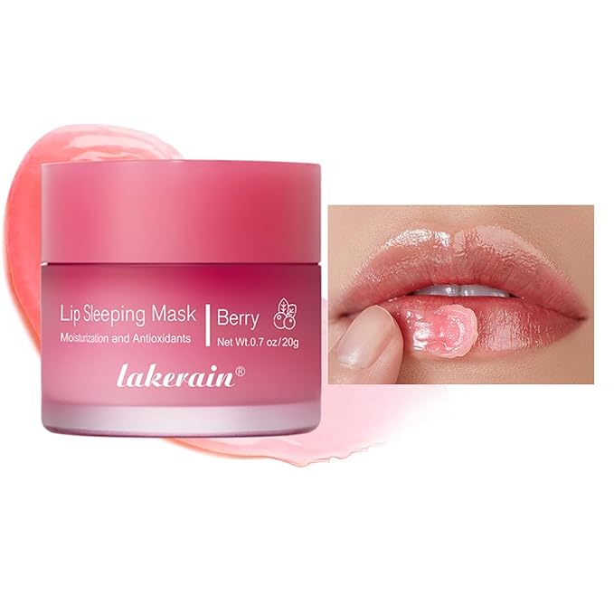 Sleeping Lip Mask, Long-Lasting Nourish & Hydrate Lip Mask, Lip Balm, Lip Oil, Lip Skin Care, Hydrating, Moisturizing Lip Lines Night Sleep Care Lip Anti-chapped Lip Cream (02# Berry)