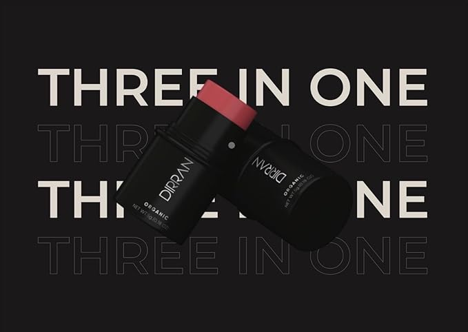 3 in 1 Natural Ingredient 90% Organic Blusher Stick For Lips, Eyes, & Cheeks, Hydration And Natural Beauty Apply directly And Blend With Fingertips, Small Enough to Carry (PINK BLOSSOM)