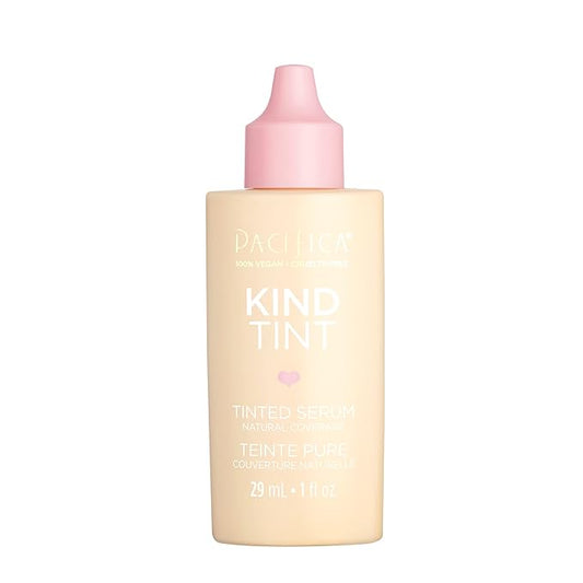 Pacifica Beauty Kind Tint Tinted Serum, Skincare, Vegan Collagen, Hyaluronic Acid, Vitamin C, Niacinamide, Caffeine, Hydrating, Lightweight Foundation, Natural Dewy Skin, Shade 24, 1 fl oz (1 Count)