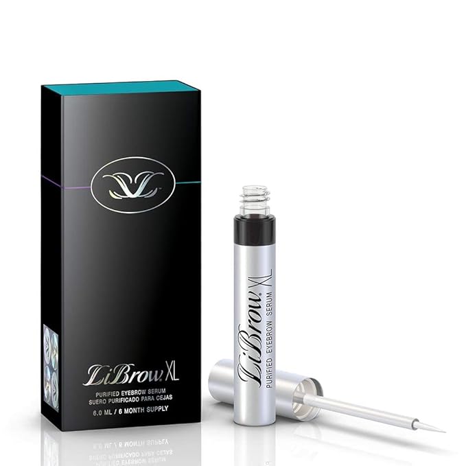 LiBrow® Purified Eyebrow Physician-Formulated Serum XL for Fuller & Thicker Looking Eyebrows | Natural Eyebrow Enhancer Safe for Sensitive Skin | 6-Month Supply (6ml)