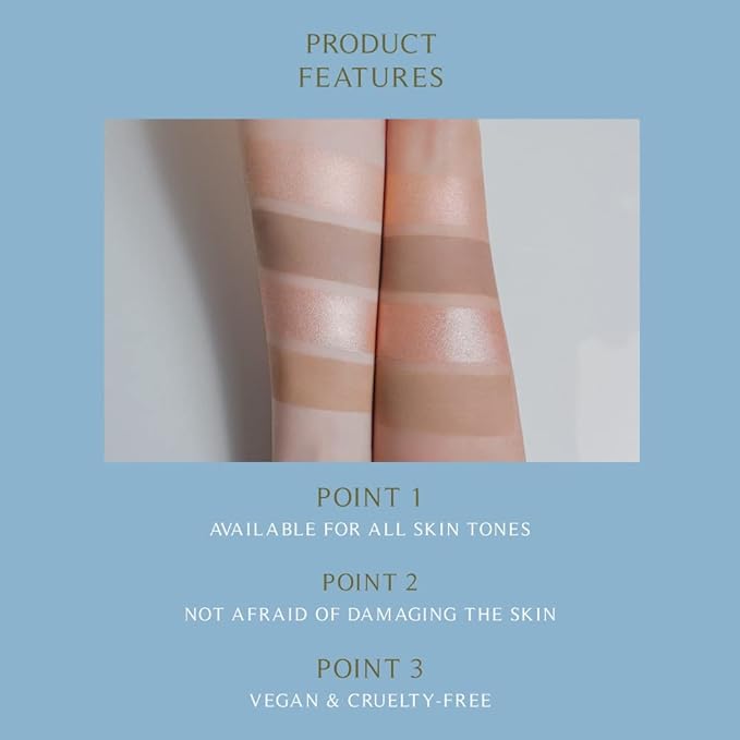 FreshO2 x Pony | Lemon tart multi-use Palette | 2 shades of highlight and 2 shades of contour｜ Delicate pearl like shimmer, super smooth | Made In Taiwan | Vegan Cruelty Free