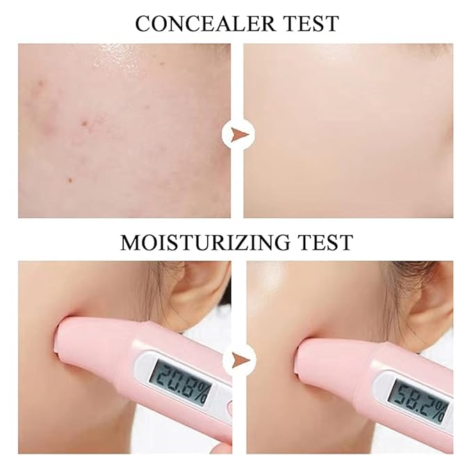 Air Cushion CC Cream Mushroom Head Cushion Foundation, BB Cream Face Makeup for Mature Skin Moisturizing Concealer Brighten Long-Lasting, Even Skin Tone for All Skin Types (Nude)