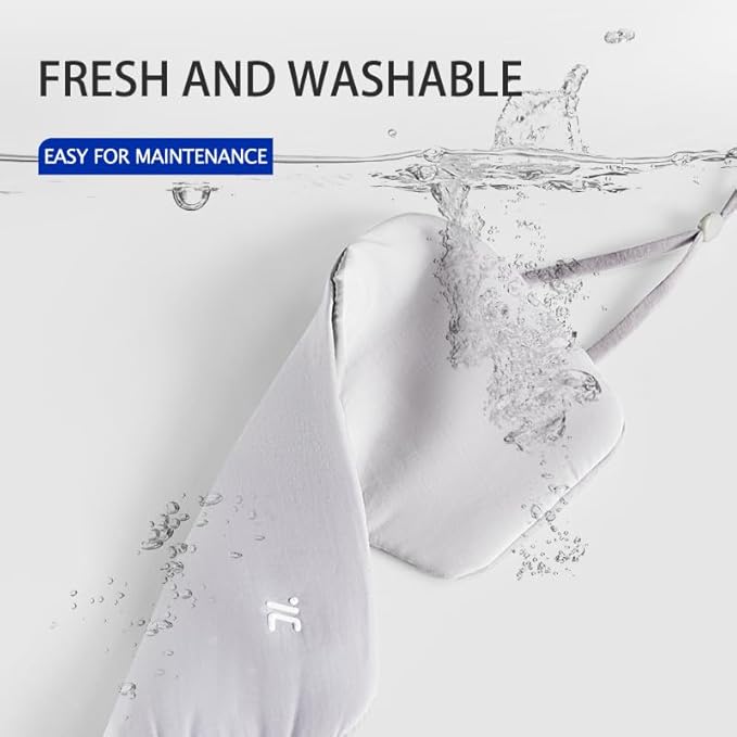 7C Soft Sleep Mask - Eye Mask - Hyaluronic Acid Anti-Aging Under Eye Cover with Adjustable Ear Elastic Straps for Full Night Sleep, Nap, Reduces Puffy Eyes Gifts