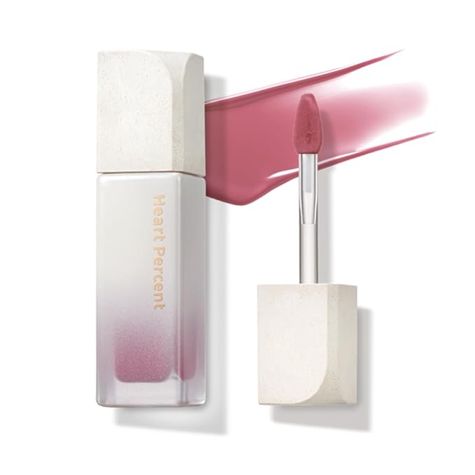 Heart Percent Dote On Mood Pure Glow Tint, Watery & Lightweight Moisturizing Lip Stain Long Lasting Liquid Lipstick 6.8g, #04. Mauve