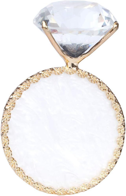 Golden Edge Resin Nail Art Palettes with Diamond Base Nail Mixing Palette Polish Color Mixing Plate Nail Holder Display Cosmetic Makeup Palette Tray Accessories