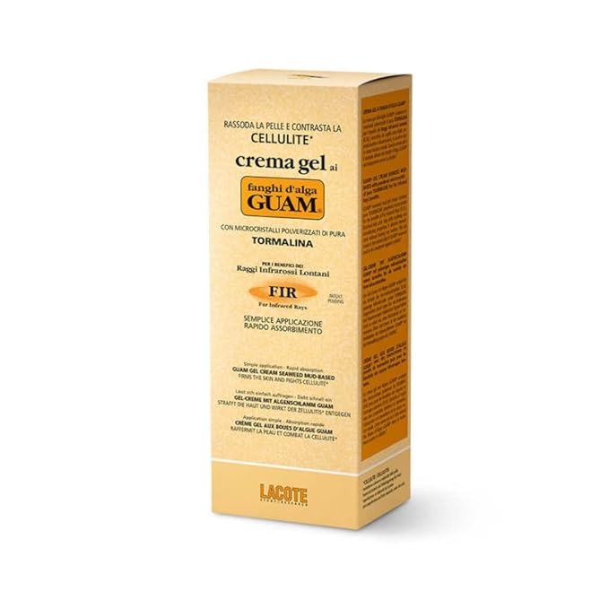 Guam Classic Strengthening Gel Mud Cream against Cellulite With Tourmaline and Far Infrared Rays (FIR Formula), After Care for Body Wraps to Prolong the Effect, 200 ML