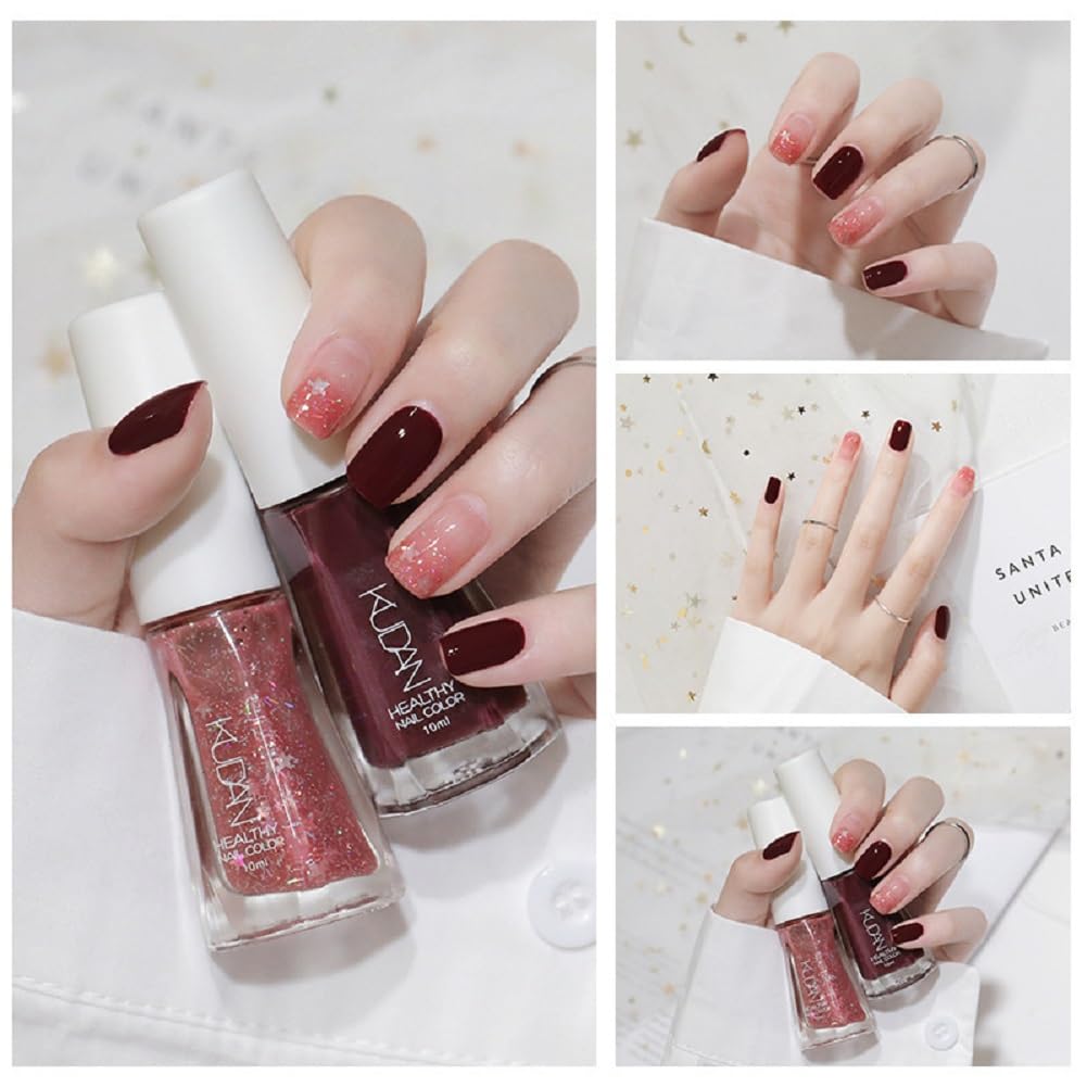 Nail Polish set - Nail Lacquer Quick Dry, Full Size, Vibrant, Colorful, Trendy, Glitter, Glossy, Metallic, Matte Nail Art Nail Shades (N37 flickers fine silver, 52g)