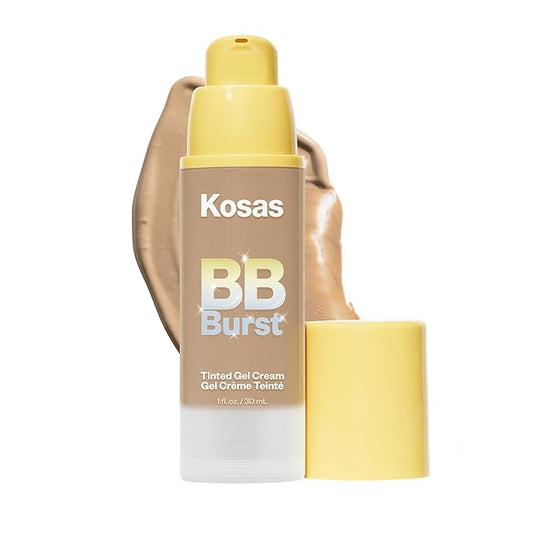 Kosas BB Burst Tinted Face Gel Cream - Supports Healthy Collagen, Smoothes Skin, Hydrates & Moisturizes- Lightweight Buildable Coverage - Medium Deep Neutral Olive 31, (1 Oz/30 ML)