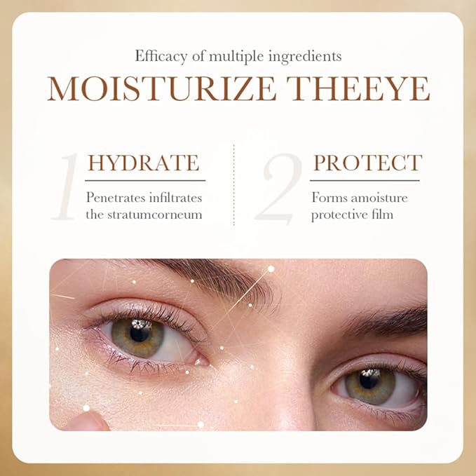 24K Gold Under Eye Patches (5 Pairs) - Black Truffle Under Eye Mask with Newly Upgraded 3D Wrap-around Design, Specifically for Canthus Wrinkles and Dryness Around the Eyes (Gold)