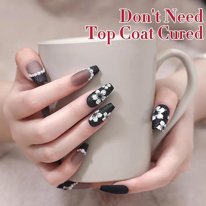 Double Rhythm 3D Nail Gel Solid Sculpting Gel for Nail Art Non-Sticky Hard Gel for Building Carving Molding Nail Extension Soak Off UV/LED Salon Home DIY 0.5 Oz (Gypsum Black)